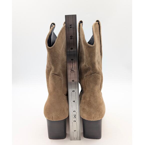 Steve Madden Josefine Western Boots Square Toe Women's Brown Size US10 EU41 - Picture 4 of 10